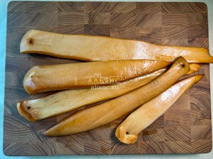 Окунь морской холодного копчения: Кальмар палочки х/к