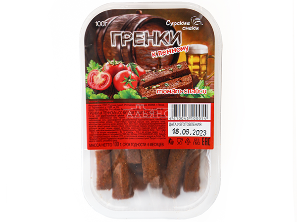 Сурские гренки Томат спайси (100 гр) в Новосибирске