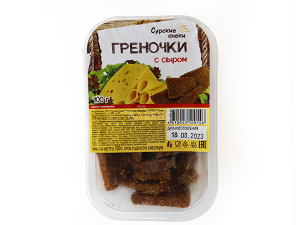 Сурские гренки со вкусом Сыра (100 гр) в Новосибирске