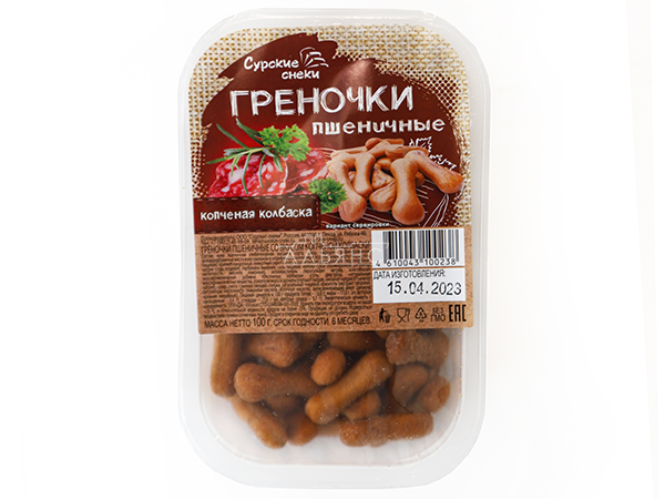 Сурские (ПШЕНИЧНЫЕ) Копченая колбаска (100 гр) в Новосибирске