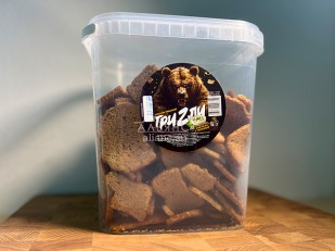 Шашлычок из щуки холодного копчения: Ведро Ржаные гренки со вкусом Сметана зелень (1 кг)