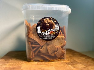 Чипсы: Ведро Ржаные гренки со вкусом Крылышки Барбекю (1 кг)