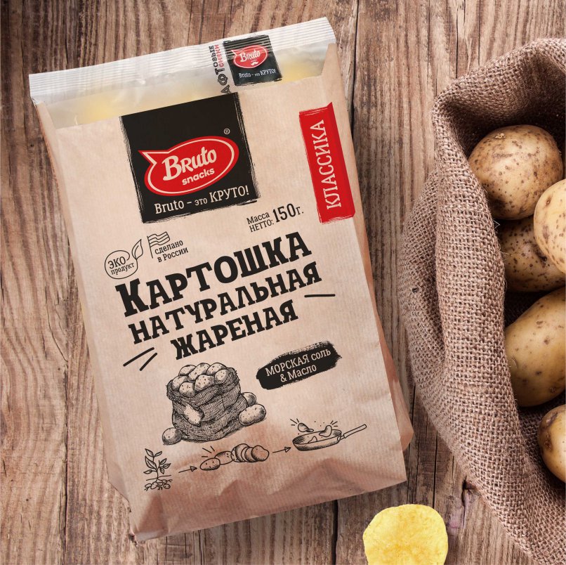 Картофель «Бруто» с солью 130 гр. в Новосибирске
